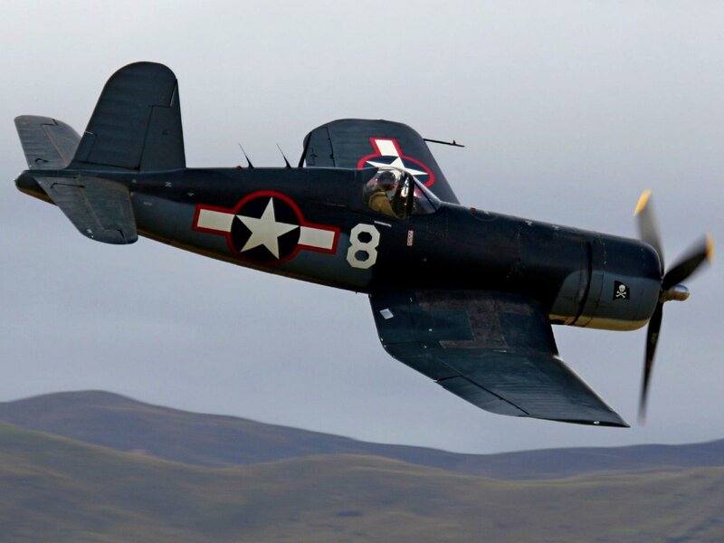 Vintage Military Aircraft — Black