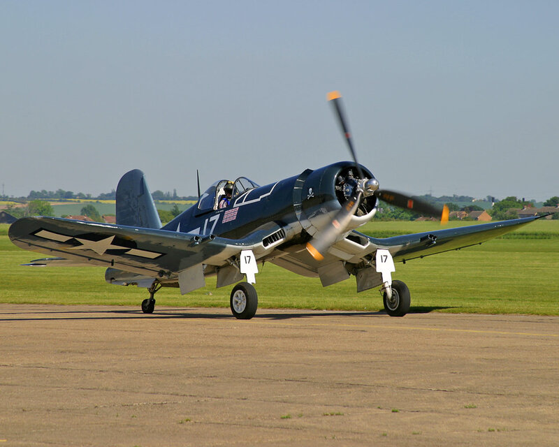 Vintage Military Aircraft — Blue, Calm