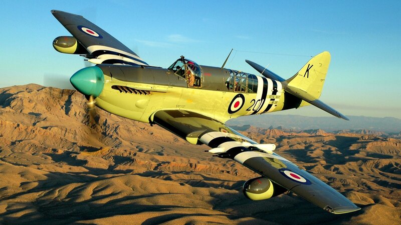 Vintage Military Aircraft — Green, Dramatic, Sunset