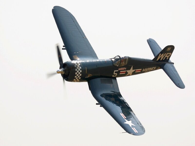 Vintage Military Airplane — Blue, Dynamic