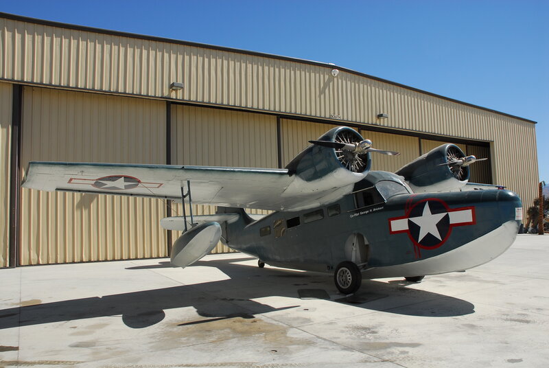 Vintage military amphibious aircraft