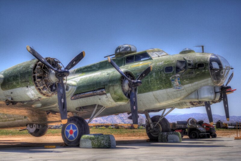 Vintage military bomber aircraft