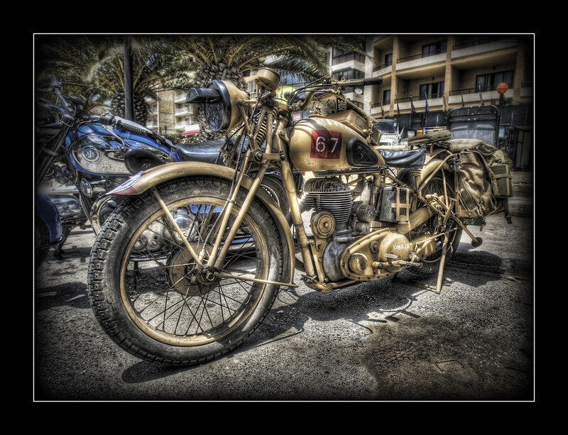 Vintage Military Motorcycle — Brown
