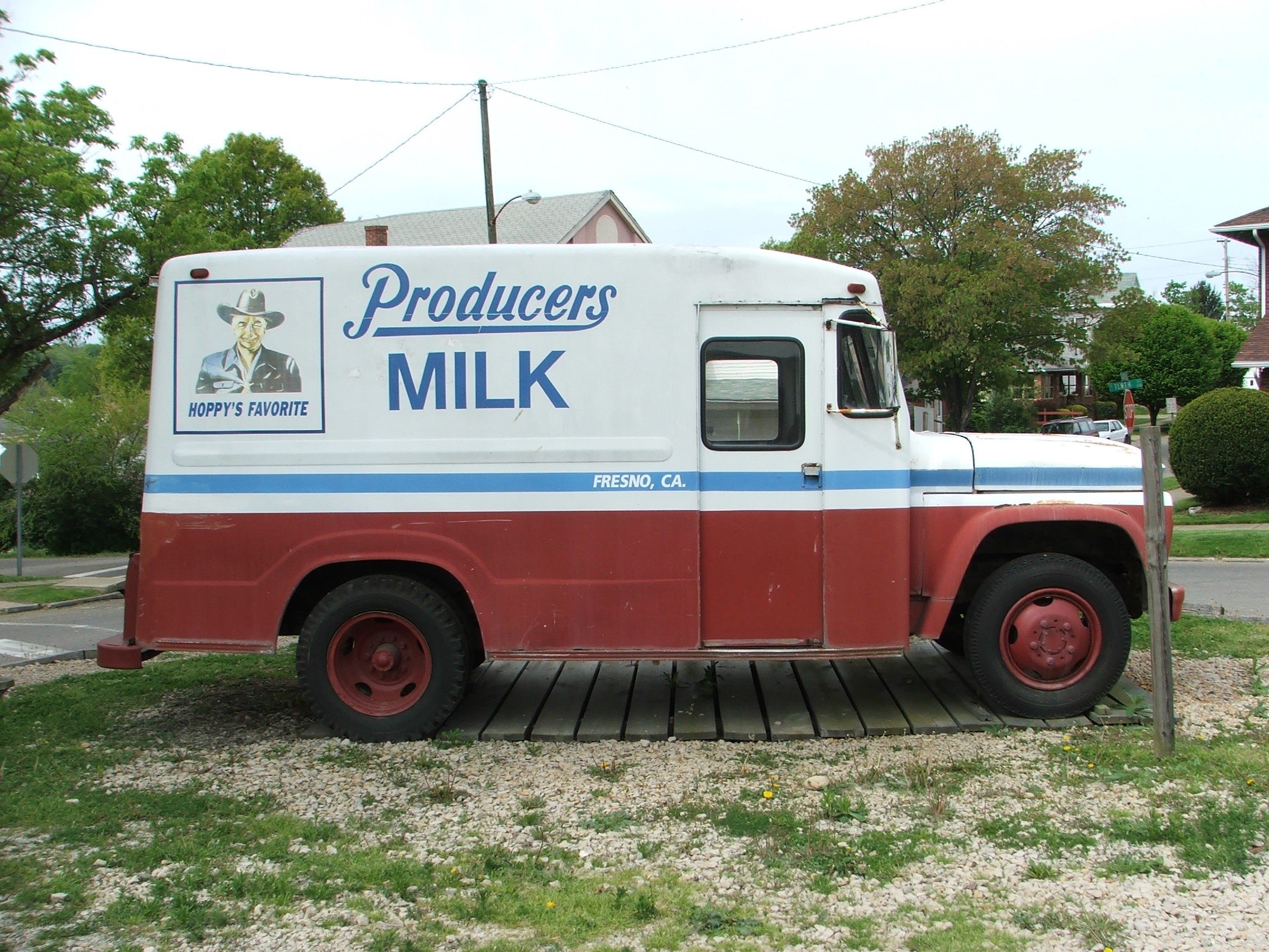 Vintage milk delivery truck