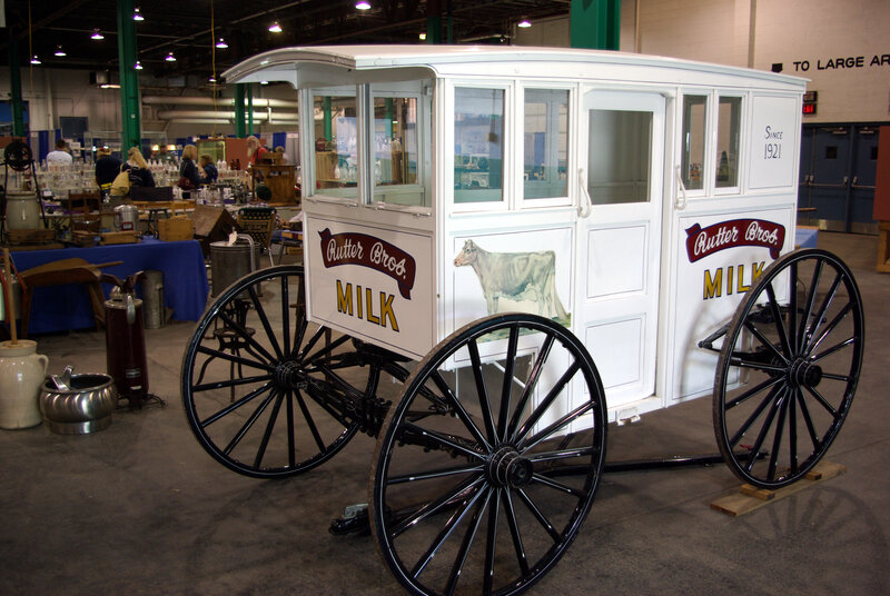 Vintage milk delivery wagon