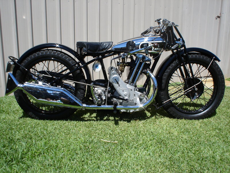 Vintage Motorcycle — Black, Calm