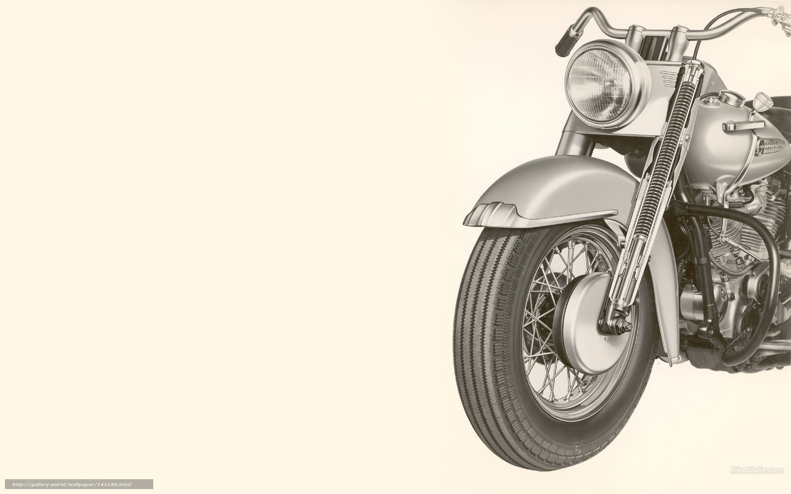 vintage motorcycle front view