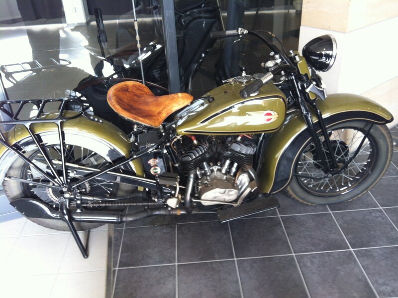 Vintage Olive-green Motorcycle