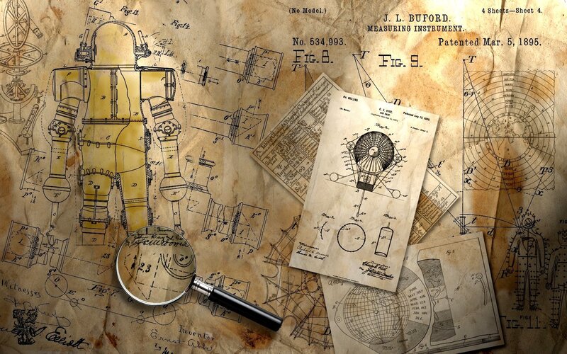 vintage patent blueprints