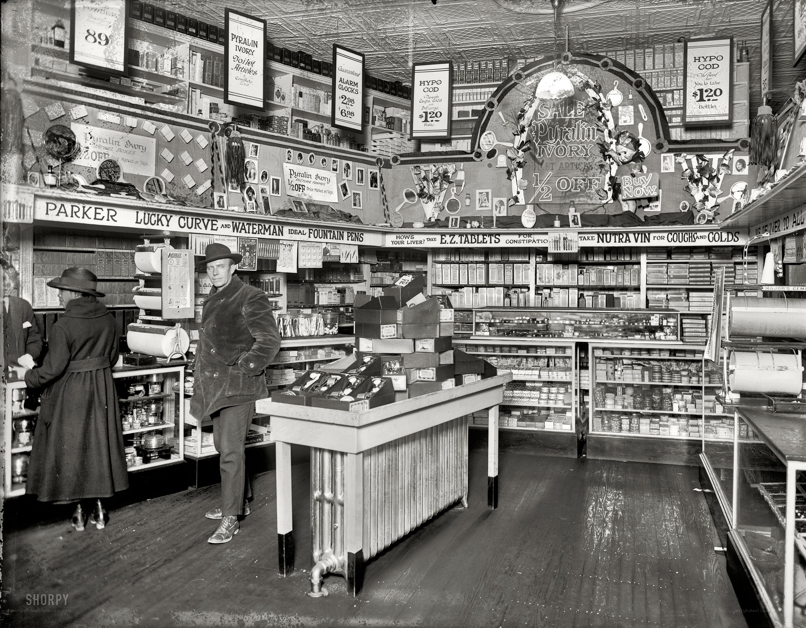Vintage pharmacy interior
