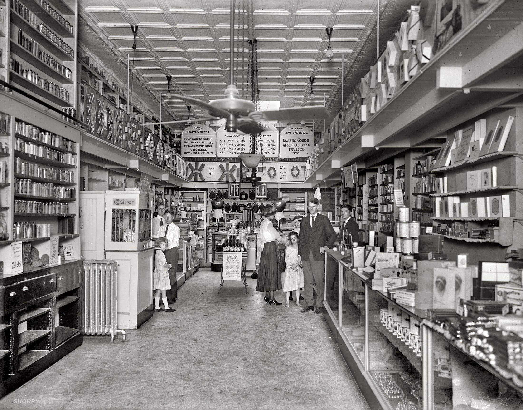 Vintage pharmacy interior
