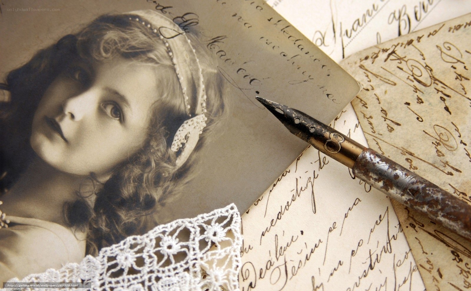Vintage photo and letters