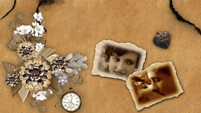 Vintage Photo Collage — Brown