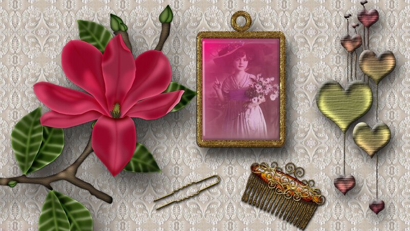 Vintage Photo Frame — Pink