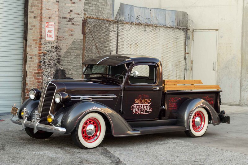 Vintage Pickup Truck — Black, Industrial