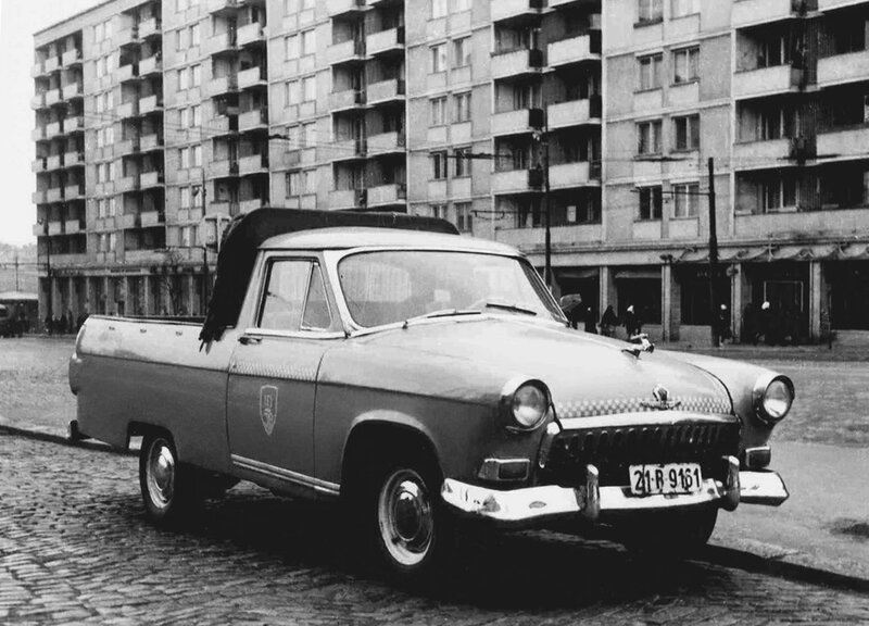 Vintage pickup truck in urban setting