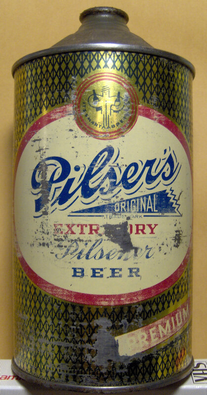 vintage pilsner beer can