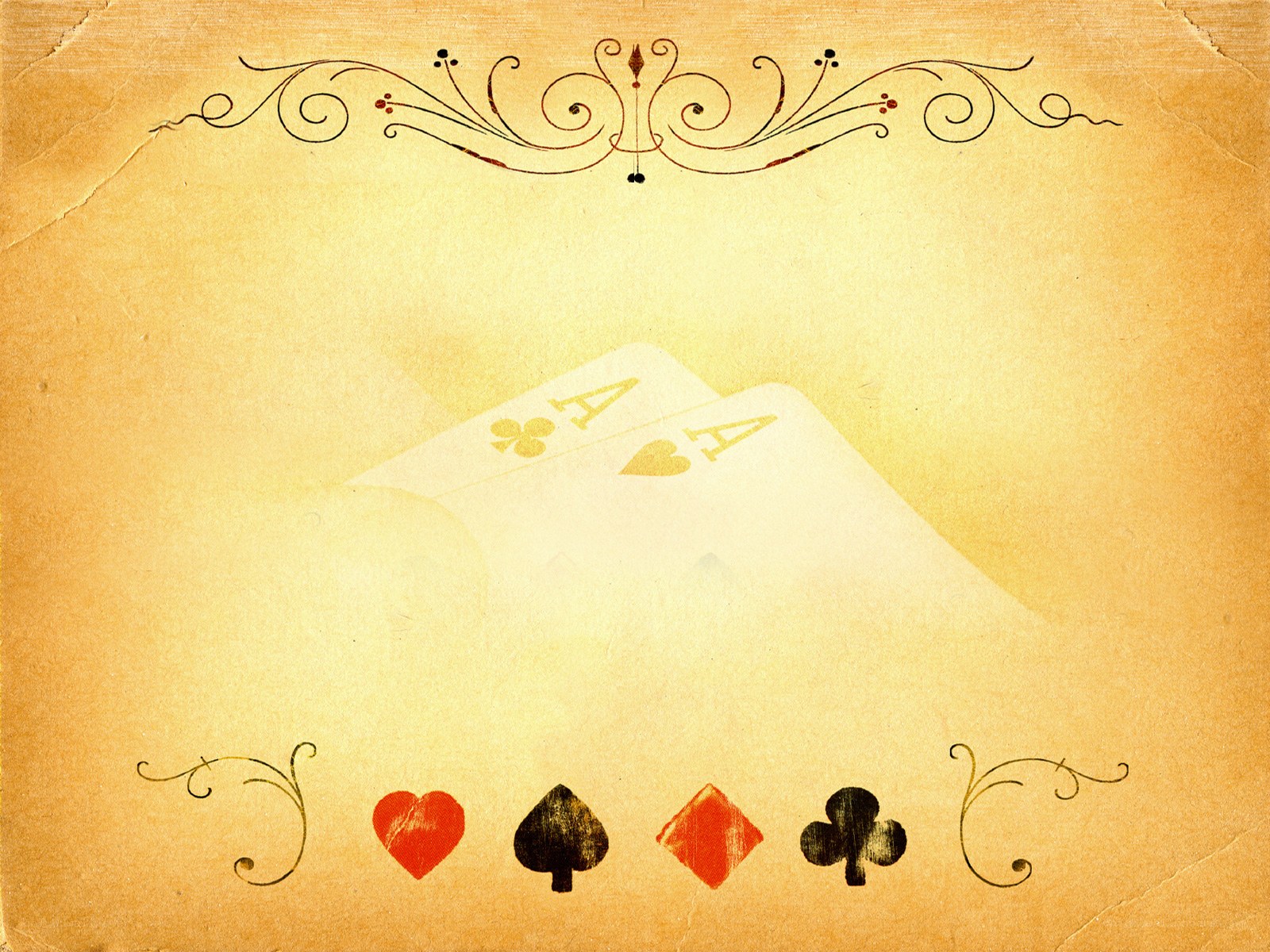 Vintage playing cards background