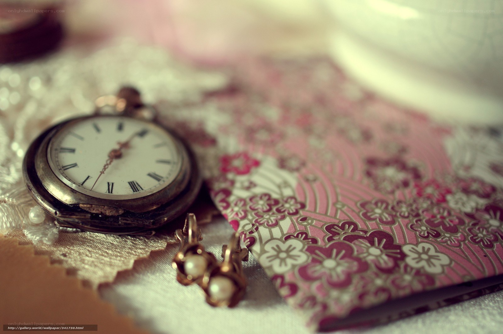 vintage pocket watch and jewelry