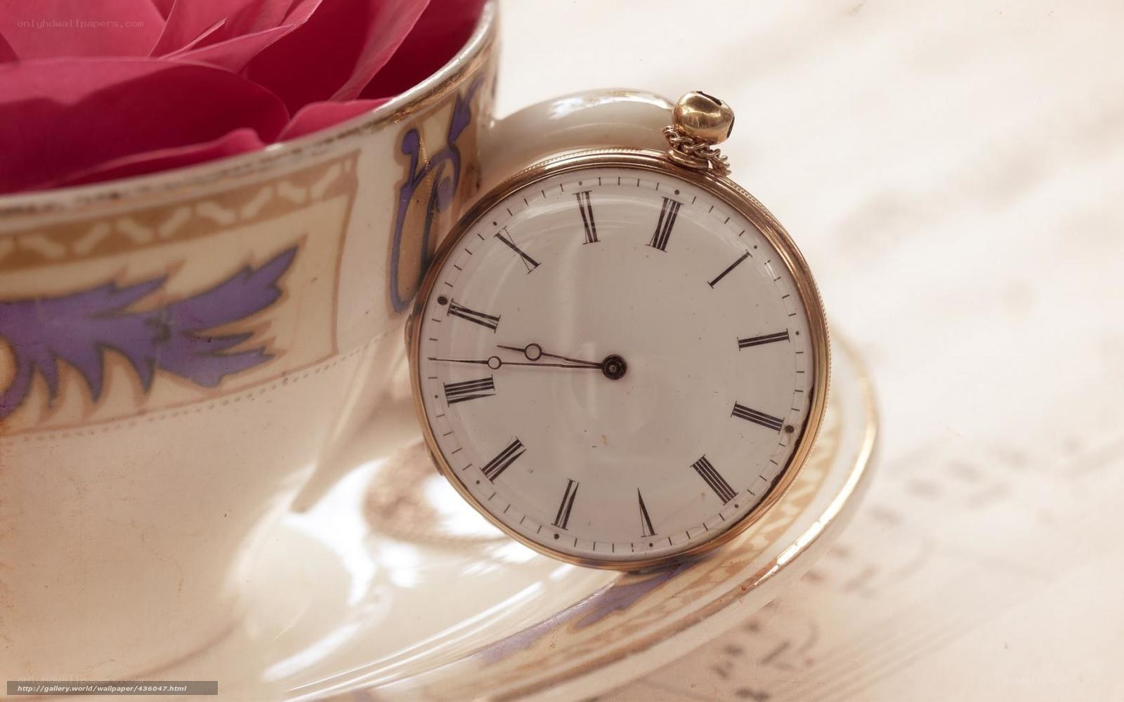 vintage pocket watch and teacup
