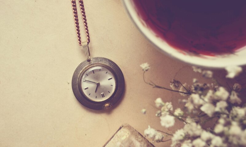 Vintage Pocket Watch — Beige