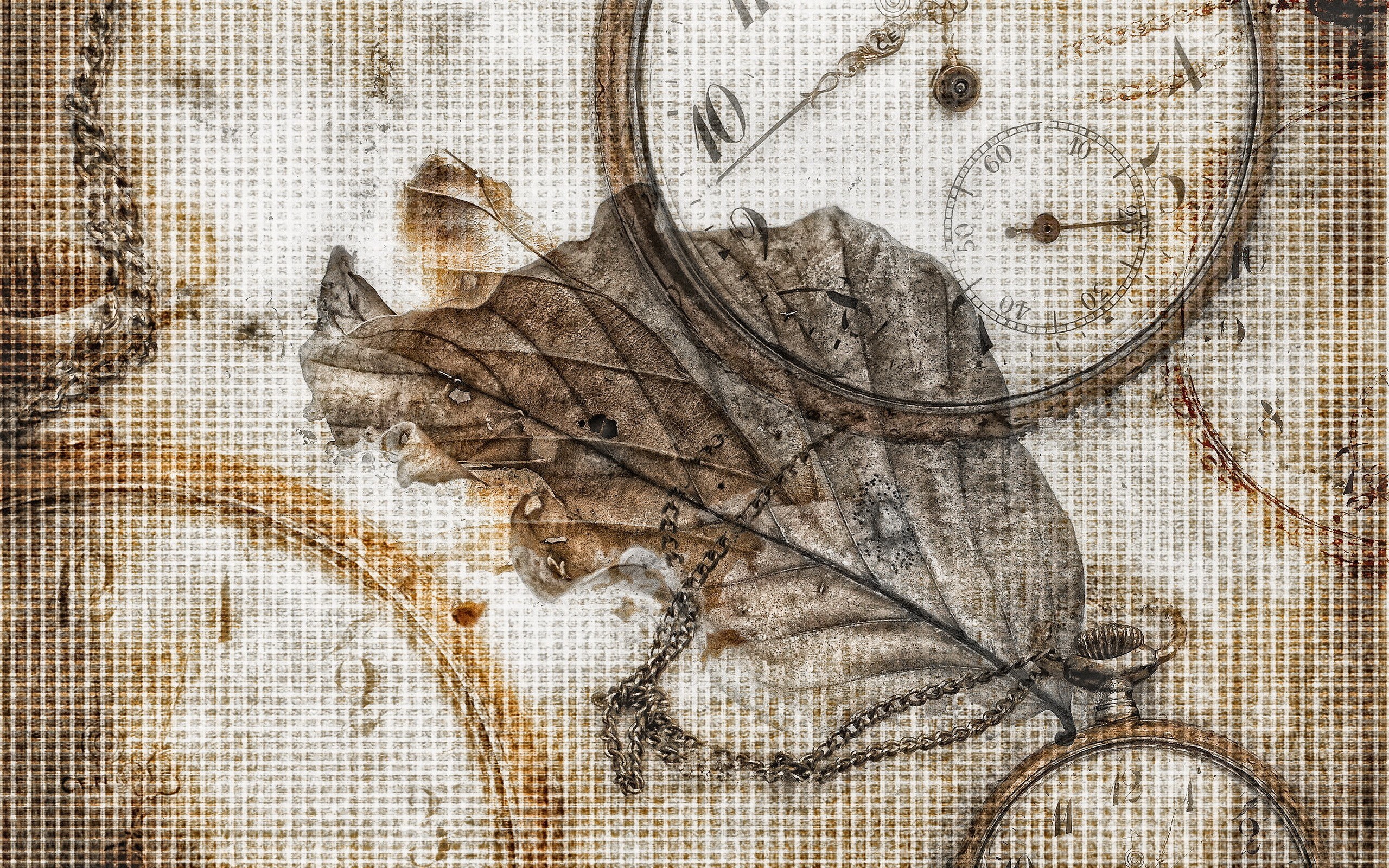 Vintage pocket watch collage
