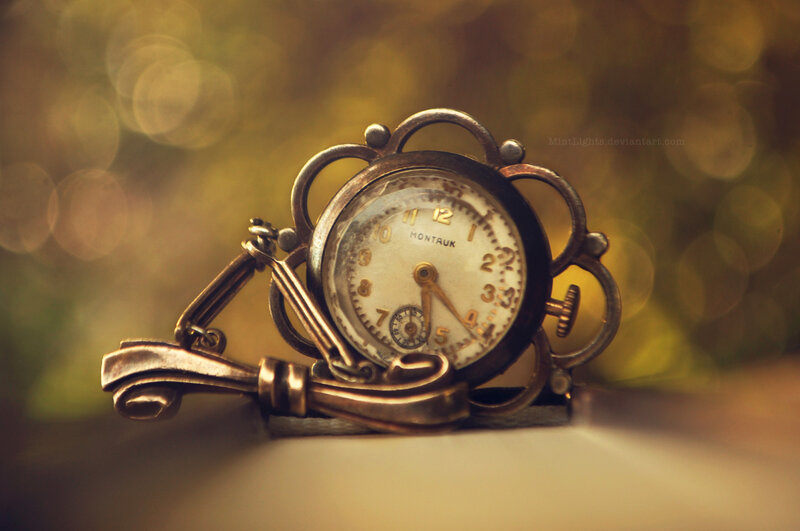 Vintage Pocket Watch — Gold, Nostalgic, Photograph