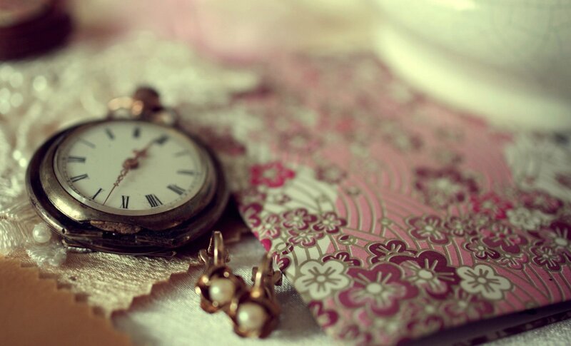 Vintage Pocket Watch — Pink, Nostalgic