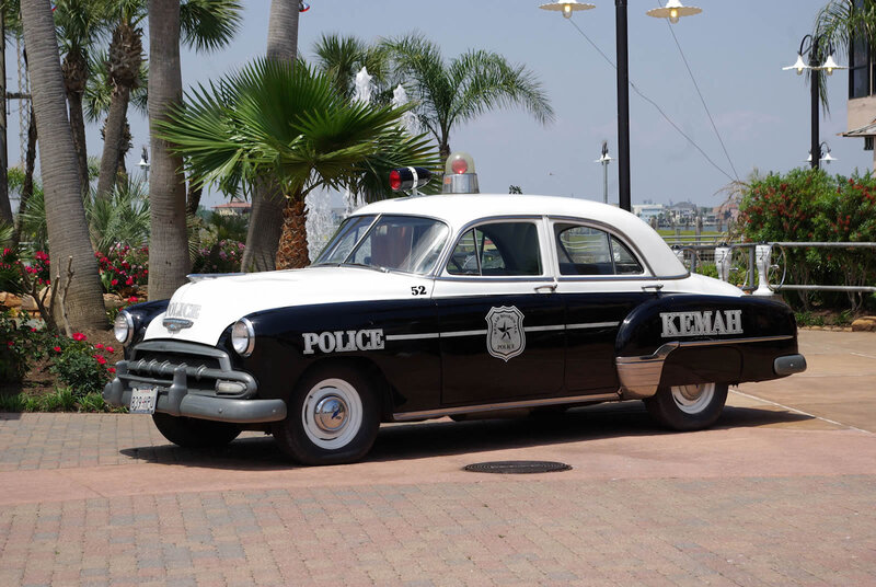 Vintage Police Car — Black, Serene
