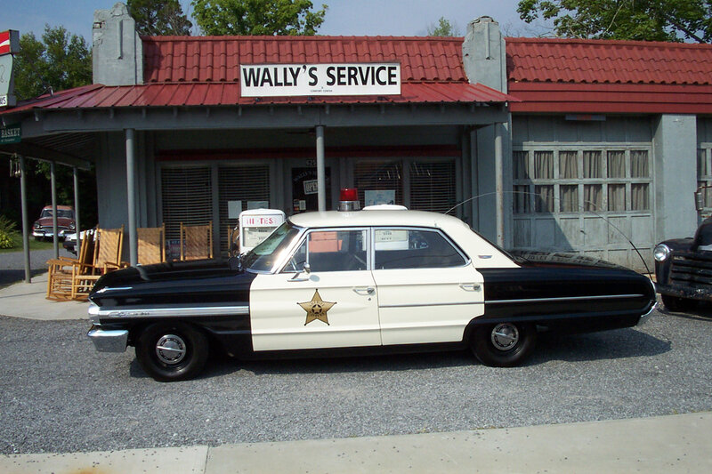 Vintage Police Car — Black