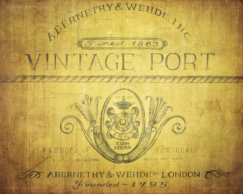 Vintage Port Wine Label