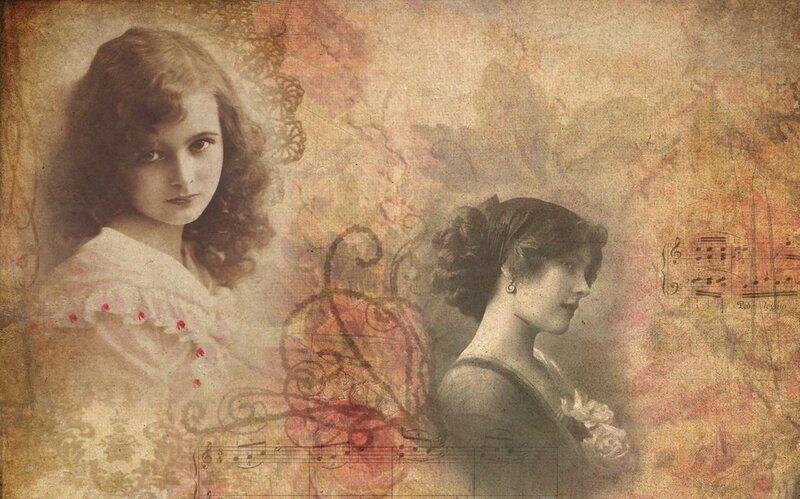 Vintage portrait collage