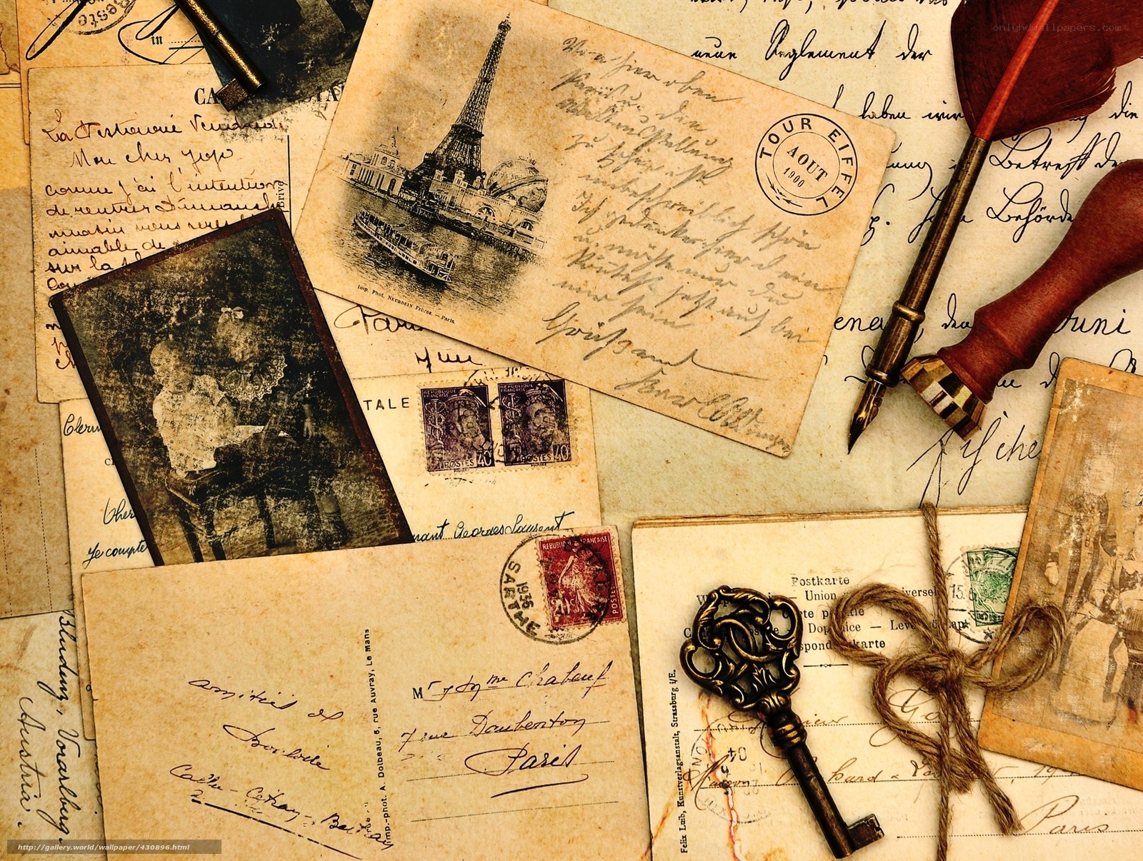 Vintage postcards and letters