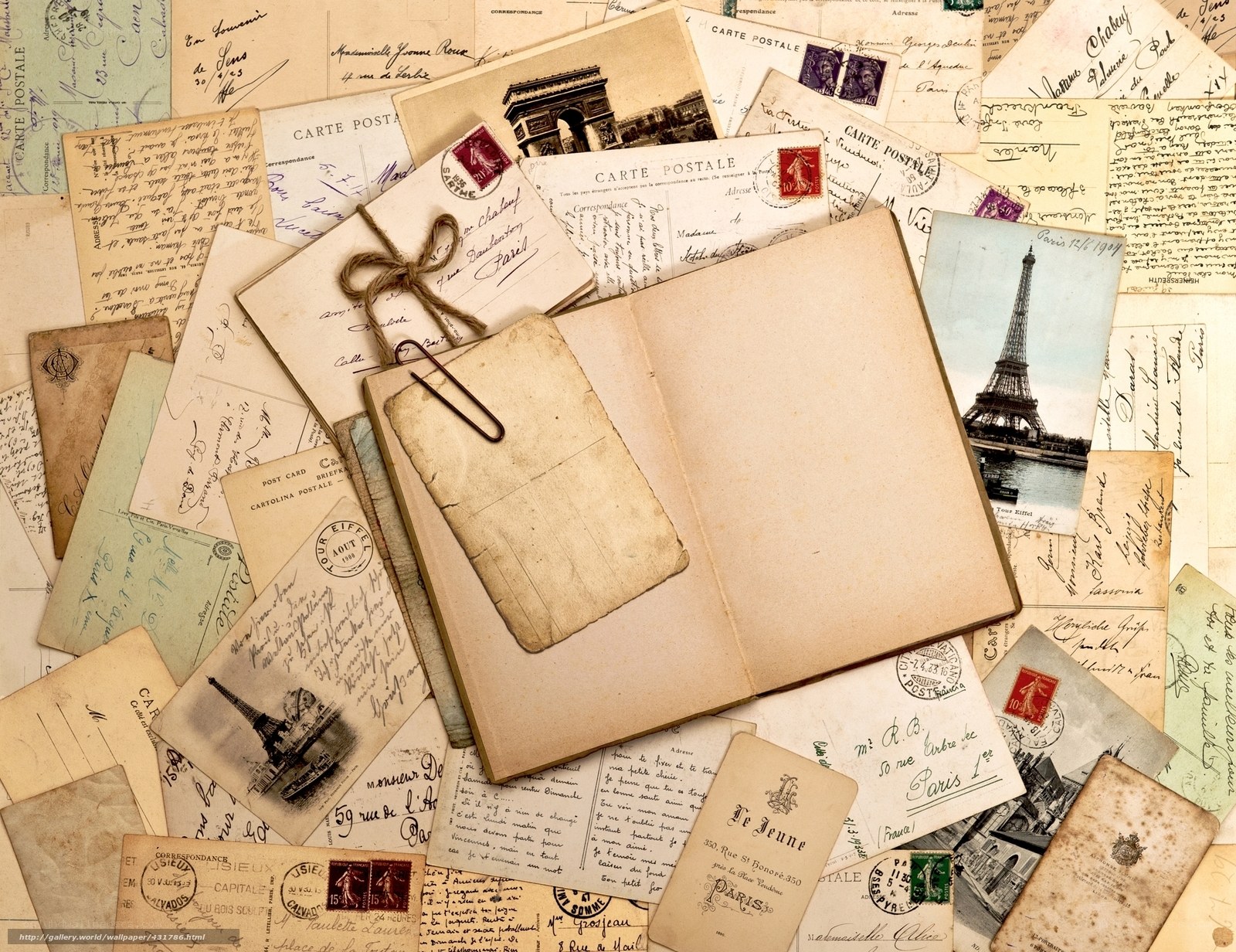 vintage postcards and letters