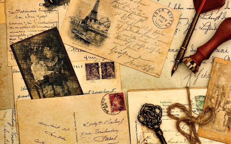 Vintage Postcards and Letters — Brown