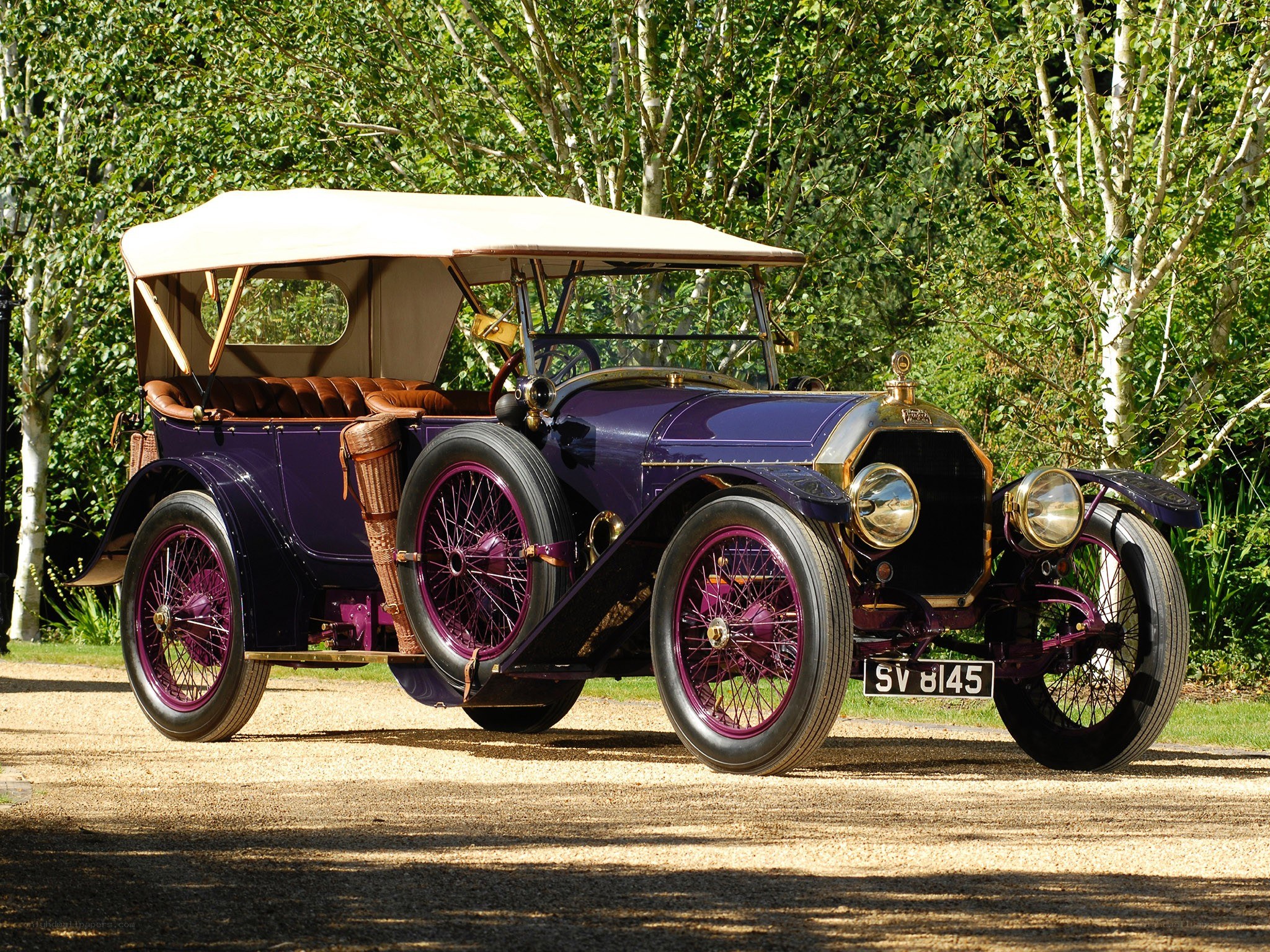 vintage purple car