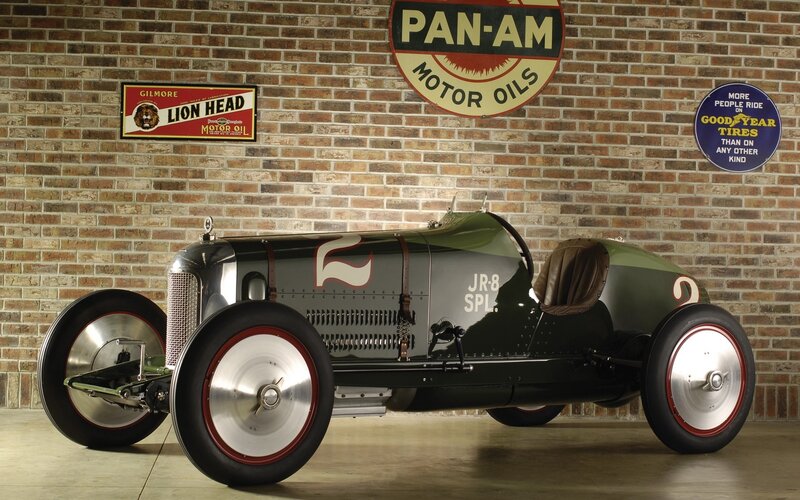 vintage race car display