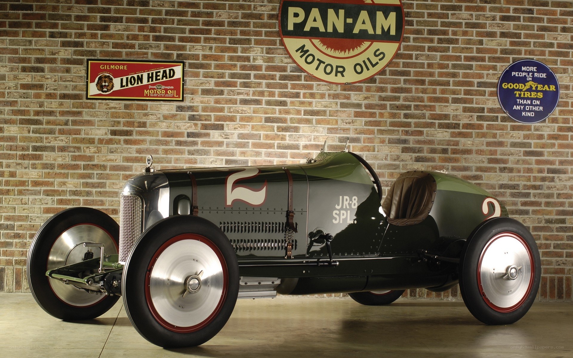 vintage race car display