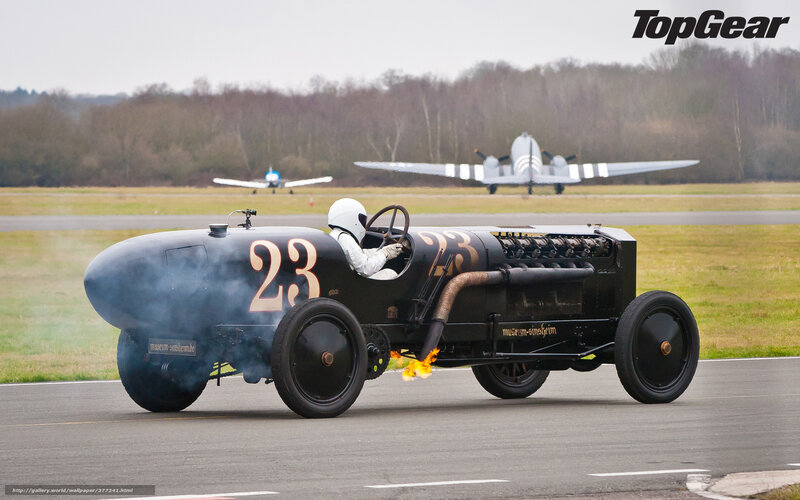 Vintage race car on track