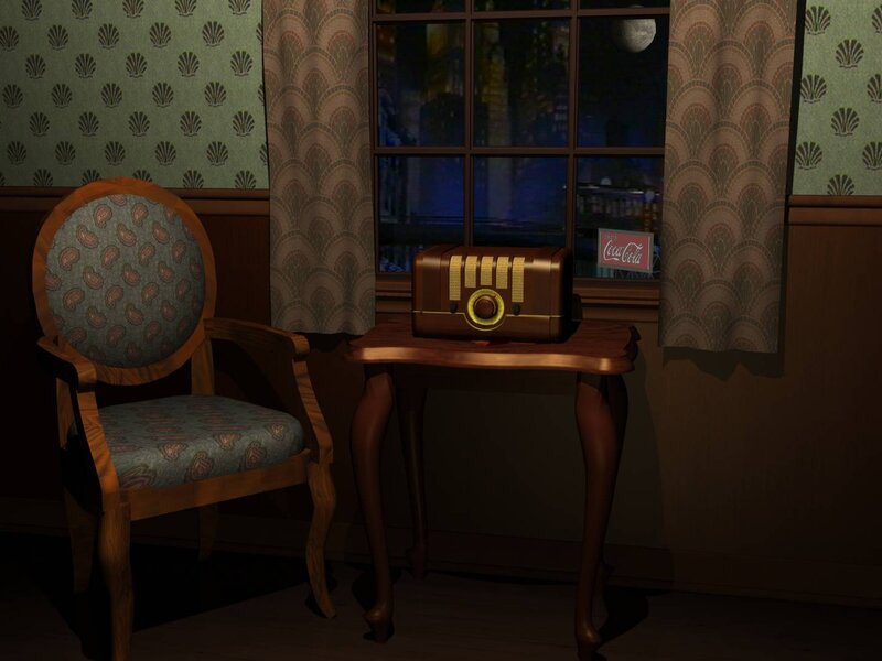 Vintage radio in a cozy room
