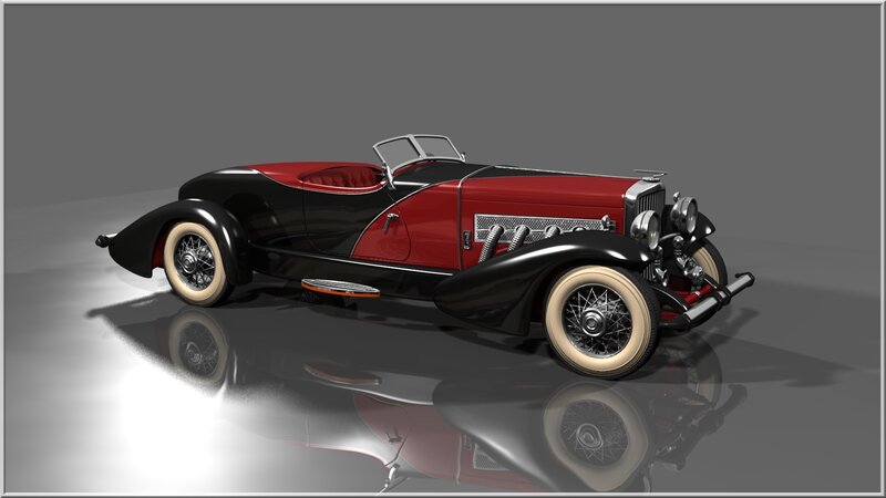 Vintage Red and Black Car — Neutral