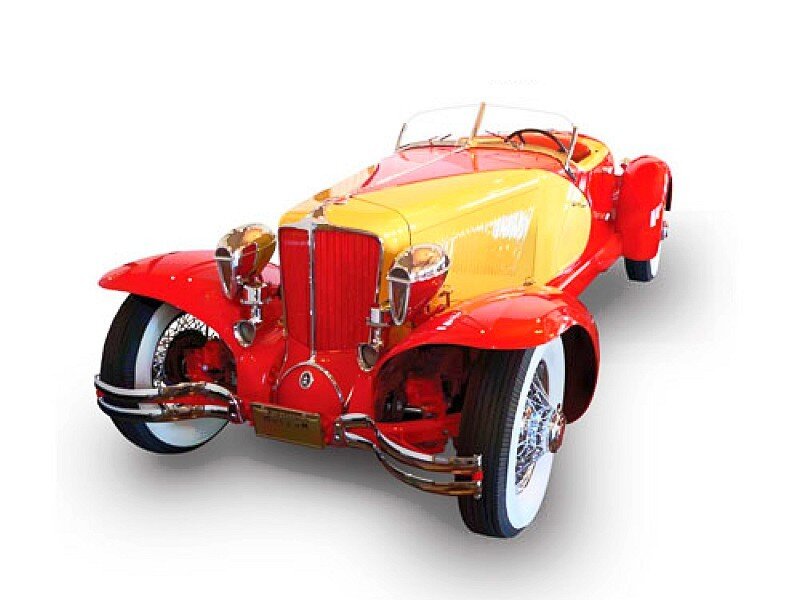 vintage red and yellow car