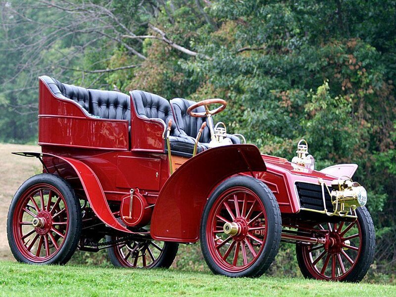 vintage red automobile