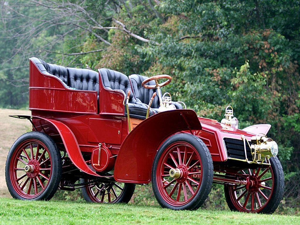 vintage red automobile