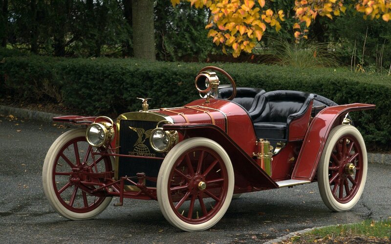 Vintage Red Automobile — Serene, Autumn