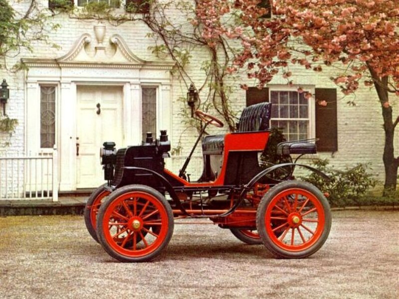 Vintage Red Automobile — Serene, Spring