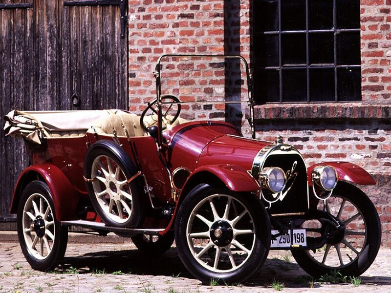 vintage red car parked