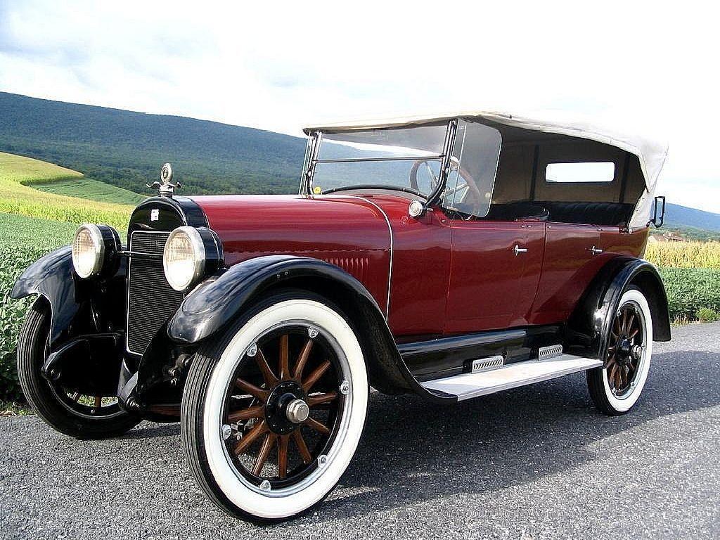 vintage red convertible car