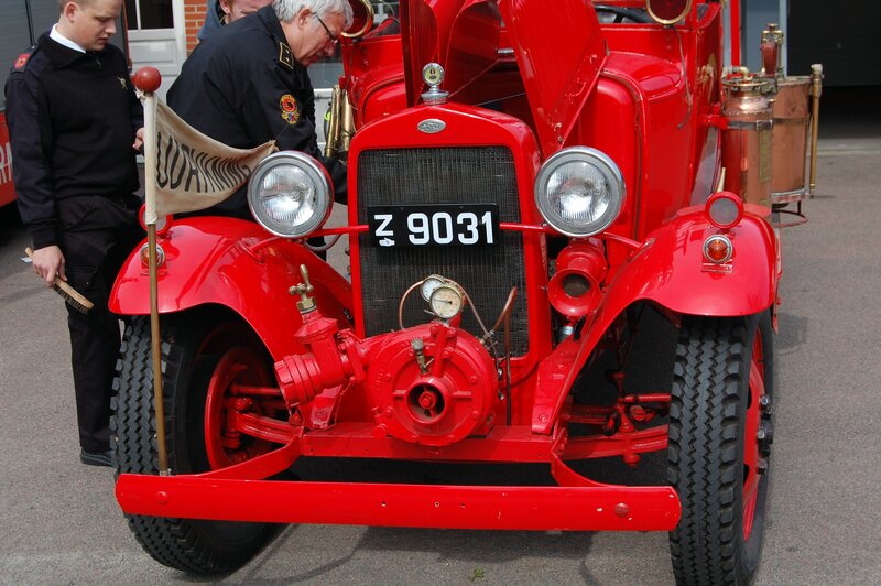 Vintage red fire engine