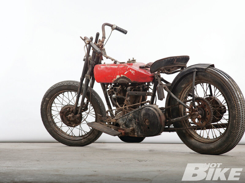 Vintage Red Motorcycle